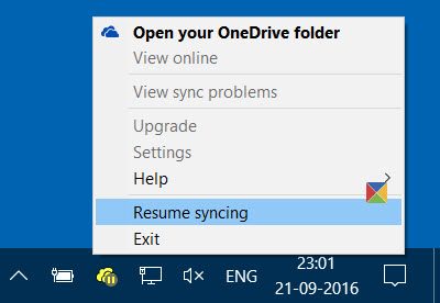 onedrive sync client windows 10