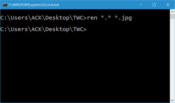 batch change file extension